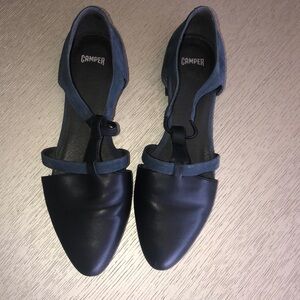 Camper Black and Gray Flats